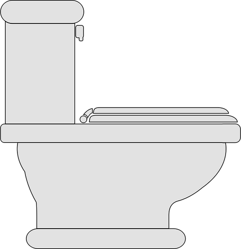 WC-Sitz geschlossen Vektor-ClipArt