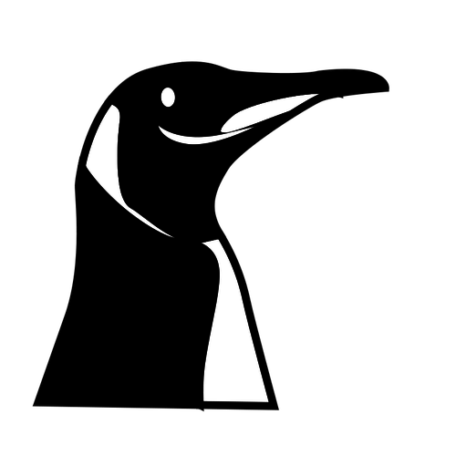 Linux mascota profil vector imagine