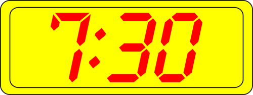 Digital clock display vector clip art