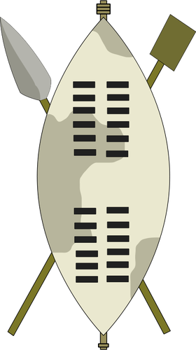 Vektor-Bild der Teile der Zulu-Krieger