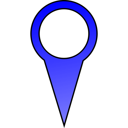 Blauwe pin vector afbeelding