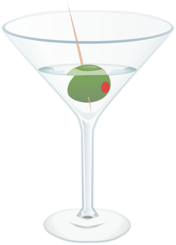 Grafika wektorowa koktajl szkÅ‚a Martini