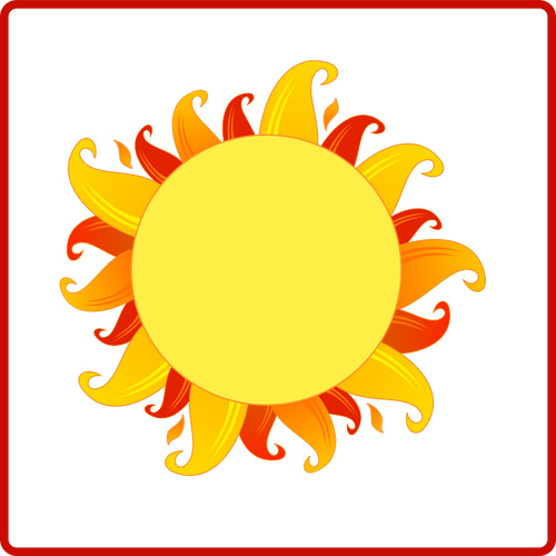 GrÃ¡ficos de vector de icono de sol ardientes