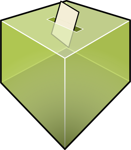 Transparente Wahl stimmen Feld-Vektor-illustration