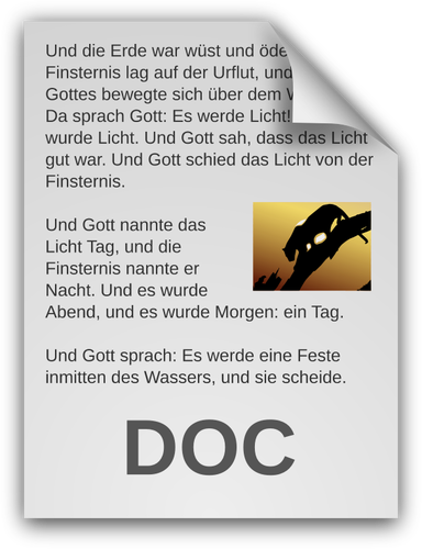 Tysk text dokument ikon