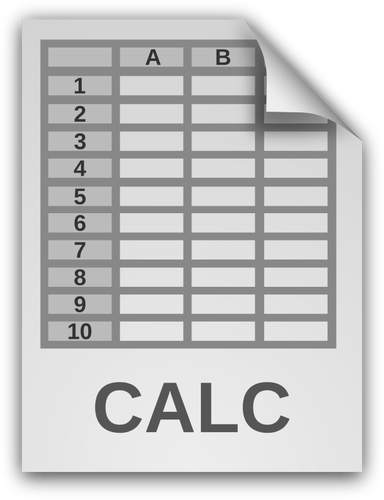 Spreadsheet document icon