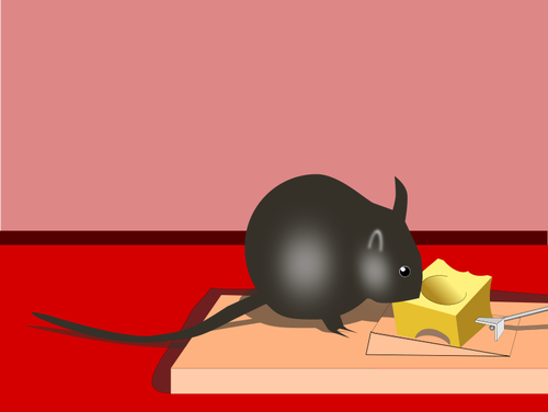 KÃ¤se-Falle mit einer Maus