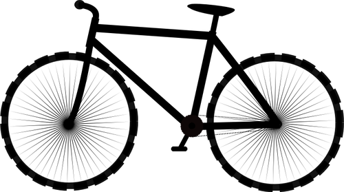 Gambar vektor siluet sepeda gunung
