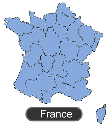 Karta Ã¶ver Frankrike