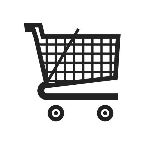 Supermarkt-Trolley-Vektor-Zeichen