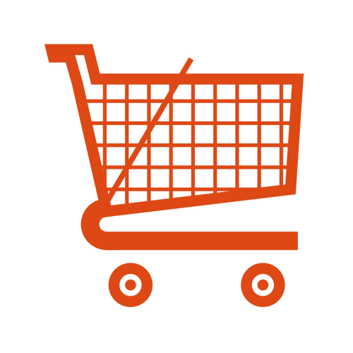 Supermarkt-Trolley-Vektor-Symbol