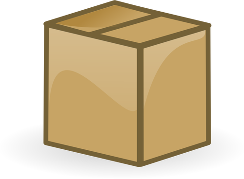 Vektor-Illustration von geschlossenen braunen Karton