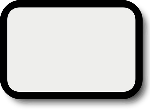 RektangulÃ¦r hvit knapp med tykk svart ramme vektorgrafikk