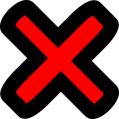 Rode Kruis geen vector-pictogram