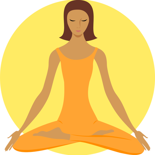 Vector clip art of yoga practitioner