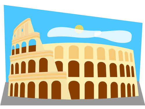 Colosseum di Roma vektor ilustrasi