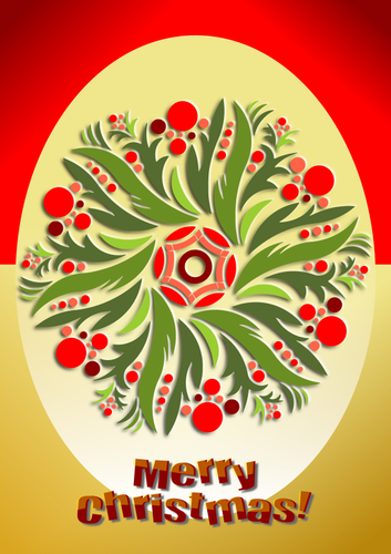 "WesoÅ‚ych ÅšwiÄ…t" plakat z BoÅ¼e Narodzenie kwiaty wektor clipart