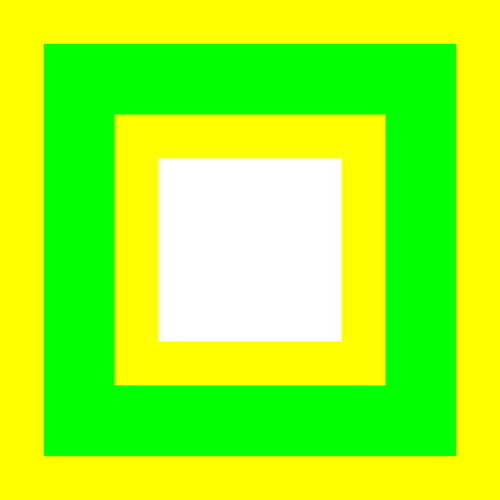 GrÃ¶n och gul kvadrat vektorbild