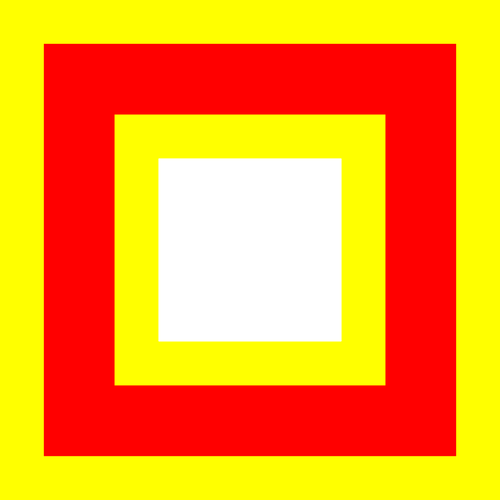 RÃ¸d og gul firkant vektor image