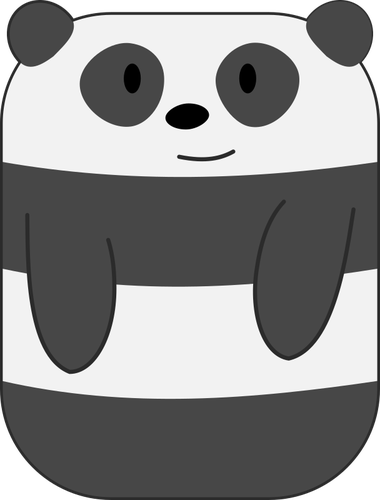 Panda de bonito dos desenhos animados com as mÃ£os