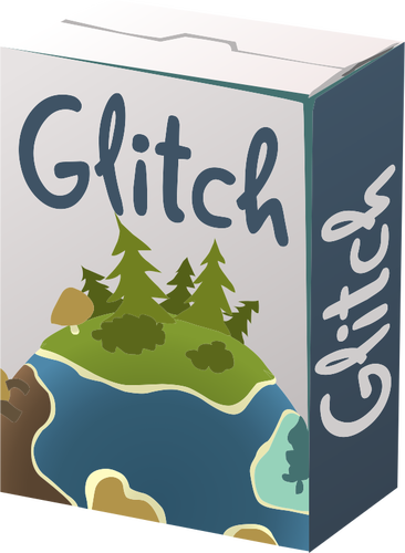 Glitch varumÃ¤rke kryssrutan vektor illustration