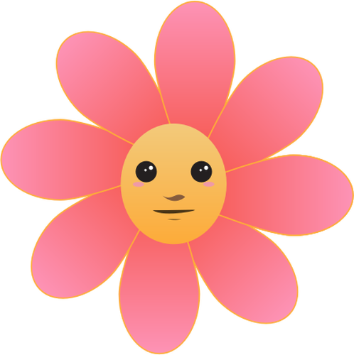 Ilustrare a zÃ¢mbind floare
