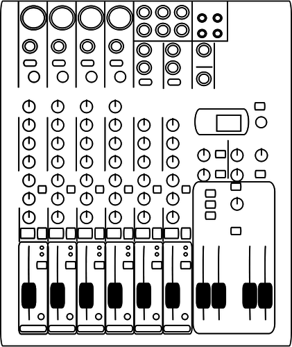 Muziek mixer console vector afbeelding
