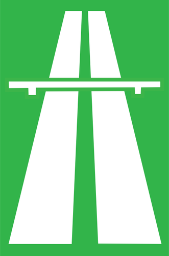 Vektortegning av inngangen til motorveien delen roadsign
