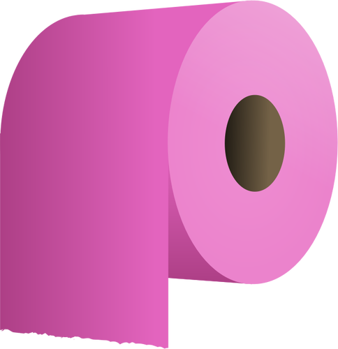 Kertas toilet roll di pink vektor ilustrasi