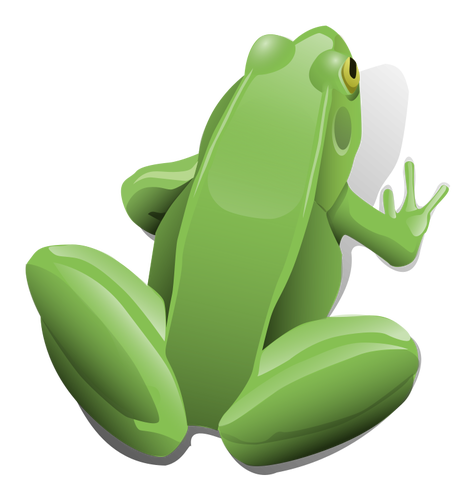 Green sitzt Frosch Vektor