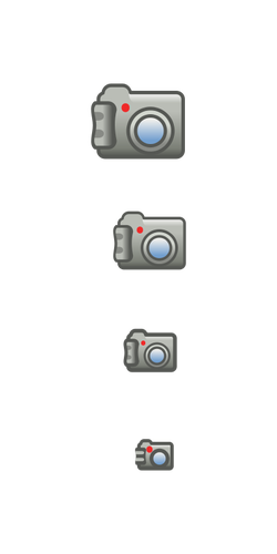 Icono de cÃ¡mara de fotos digital set vector de la imagen