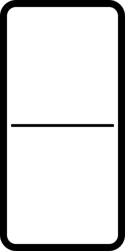 Clipart vetorial da telha de dominÃ³ vazio