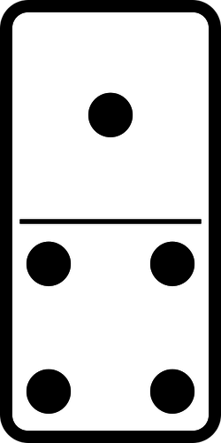 Domino tegel 1-4 vectorillustratie
