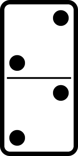 Domino dachÃ³wka podwÃ³jne dwa grafika wektorowa