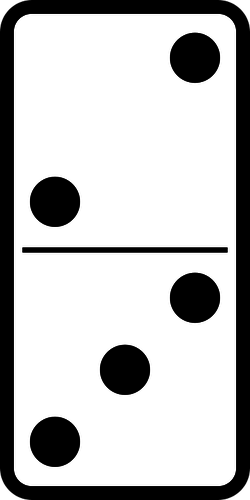 Domino dachÃ³wka grafika wektorowa 2-3