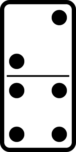 Domino dachÃ³wka grafika wektorowa 2-4