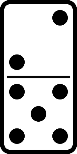 Domino dachÃ³wka grafika wektorowa 2-5