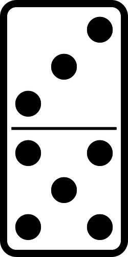 Domino tile 3-5 vector de la imagen