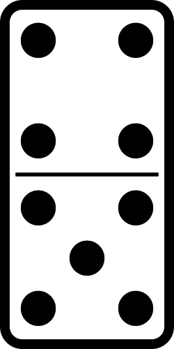 Domino ubin 4-5 vektor gambar