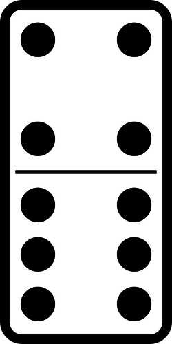 Domino tegel 4-6 vector afbeelding