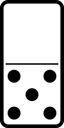 Domino ubin 0-5 vektor gambar
