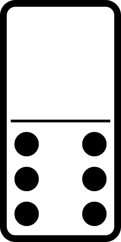 Domino tegel 0-6 vector afbeelding