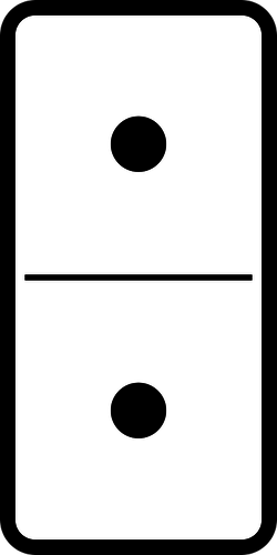 Domino tegel dubbele een vector afbeelding
