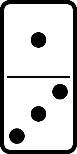 Domino affianca immagine vettoriale 1-3