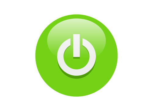 Green power knappen vektor ClipArt