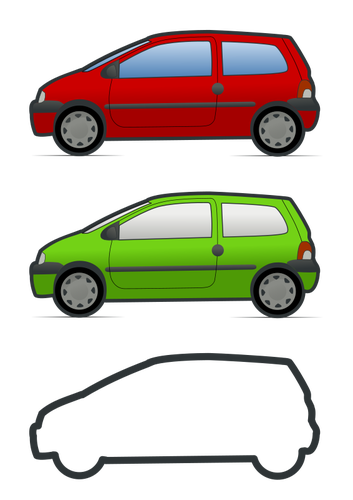 RoÅŸu ÅŸi verde vector Renault Twingo