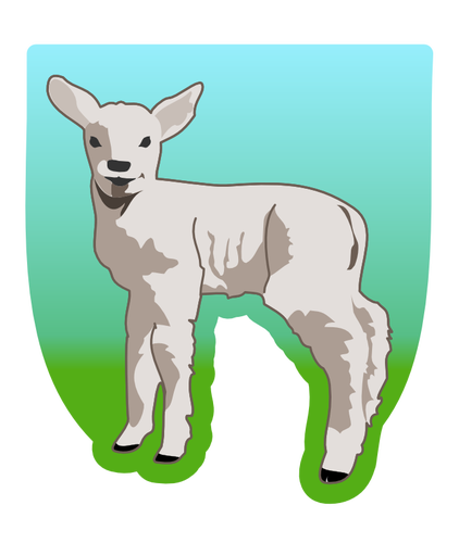 Illustration vectorielle de jeune agneau