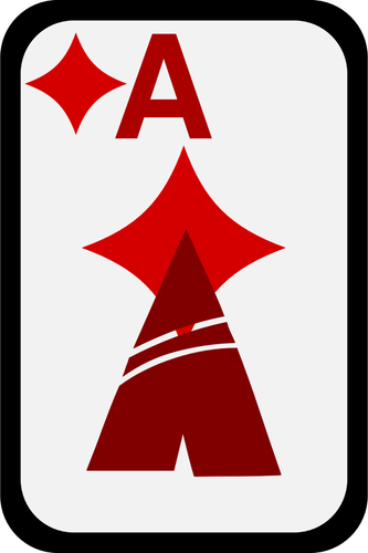 Ace diamanter funky spelkort vektor ClipArt