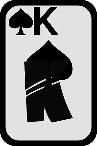 ClipArt vettoriali funky carta da gioco di re di picche
