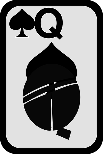 Regina di ClipArt vettoriali funky carta da gioco di picche
